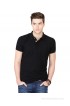 Haltung Cotton Black Polo T-shirt with Wallet-Belt-Watch-Sunglass